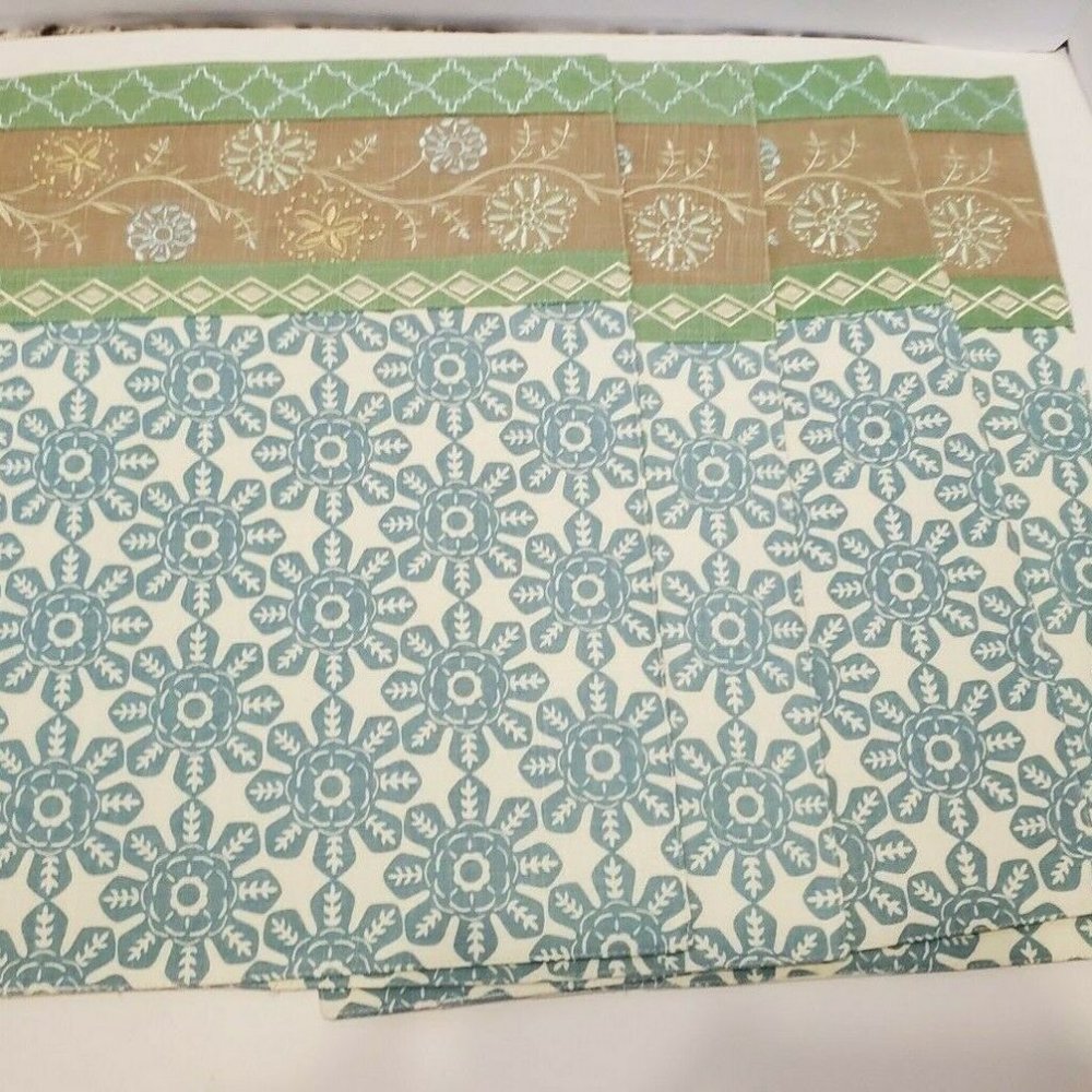 Lot of 4 SONOMA LIFE + STYLE PLACEMATS - 100% Cotton 18" Wide x 13" Tall EUC